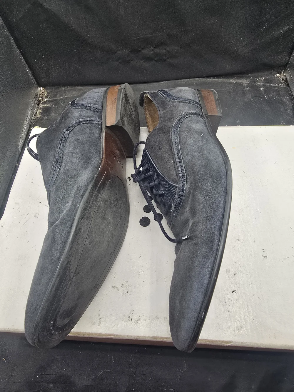 Zara Black Suede Lace-Up Oxford‎ Shoes